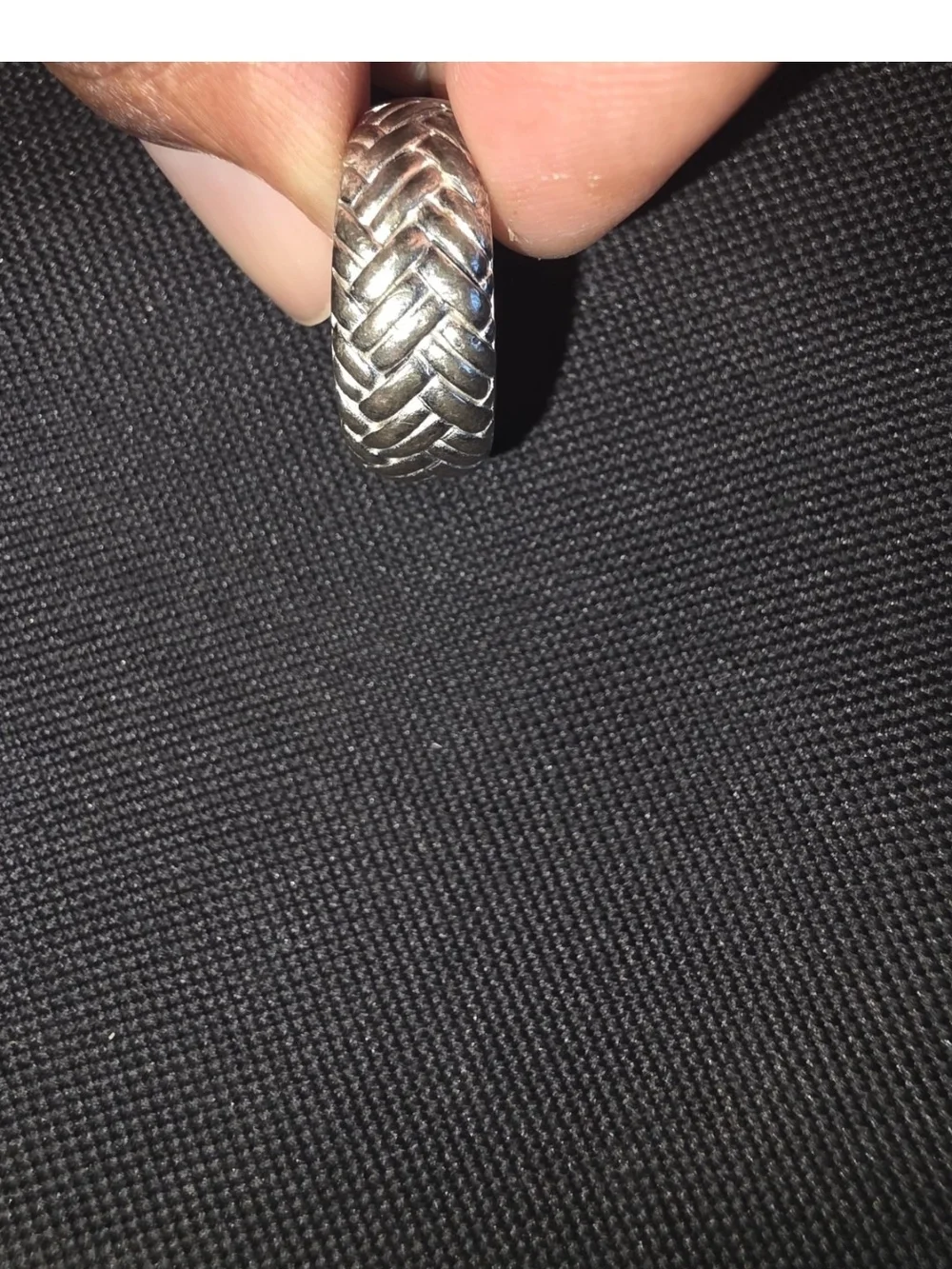 EFFY Men's Sterling 925 Silver Braided Ring Used